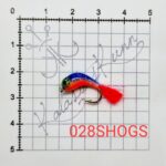 028SHOGS-Sinine selg, hõbedane keskosa, oranz kõht, helendavad silmad. UV konks nr.8