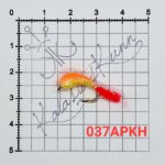 037APKH-Apelsin, punase kõhuga, kuldse ja hõbedase säbruga, UV, konks nr.8